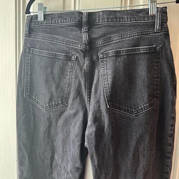 Abercrombie & Fitch Jeans Womens 31/12L Black High Rise Distressed Kick Flare - Picture 6 of 6